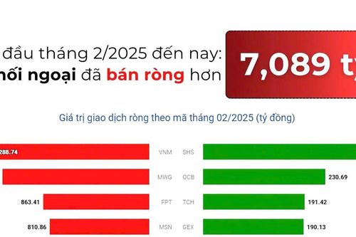 Nhà đầu tư nước ngoài 'xả hàng' hơn 7.089 tỷ đồng: Cổ phiếu nào chịu trận nặng nhất