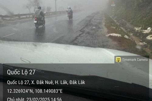 Cảnh báo nguy cơ tai nạn giao thông do thời tiết xấu trên QL27
