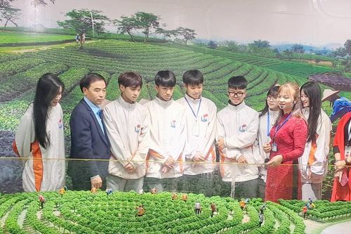 Thầy trò trải nghiệm sản phẩm vùng trà quê hương