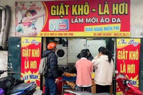 Bùng nổ dịch vụ giặt sấy những ngày Hà Nội nồm ẩm