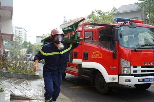 Diễn tập chữa cháy tại 3 chung cư ở trung tâm Biên Hòa