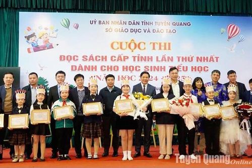 70 học sinh tiểu học tham gia cuộc thi đọc sách cấp tỉnh