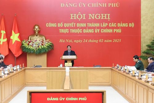 Công bố Quyết định của Đảng ủy Chính phủ về việc thành lập 15 đảng bộ trực thuộc