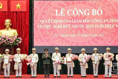 Nhiều lãnh đạo công an ở Thái Nguyên xin nghỉ hưu trước thời hạn