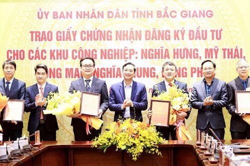 Bắc Giang sẽ có thêm 4 khu công nghiệp với tổng vốn đầu tư khoảng 10.536 tỷ đồng