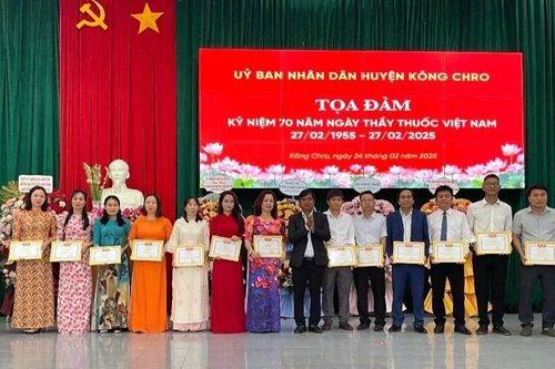 Kông Chro: Khen thưởng 17 tập thể, cá nhân có thành tích xuất sắc trong ngành Y tế
