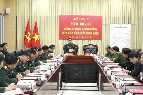 Vĩnh Phúc: Chuẩn bị phương án diễn tập phòng thủ dân sự ứng phó sự cố đê điều, hồ đập trên địa bàn tỉnh năm 2025