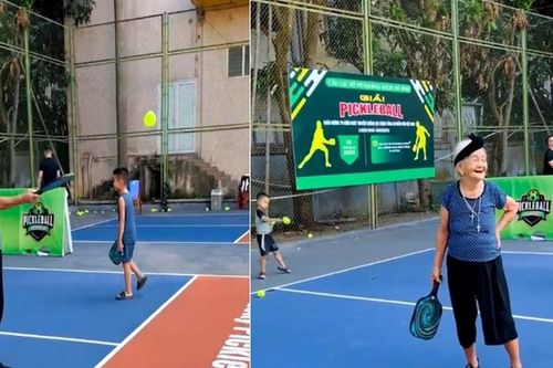 Cụ bà gần 100 tuổi ở Hà Tĩnh chạy bộ, tập gym, lấn sân sang cả pickleball