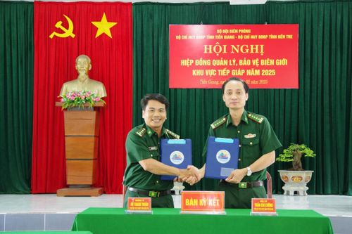 Hiệp đồng quản lý, bảo vệ biên giới khu vực tiếp giáp giữa BĐBP hai tỉnh Tiền Giang và Bến Tre