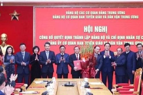 Chỉ định nhân sự Đảng ủy Cơ quan Ban Tuyên giáo và Dân vận Trung ương