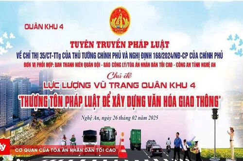 Lực lượng vũ trang Quân khu 4 'Thượng tôn pháp luật để xây dựng văn hóa giao thông'