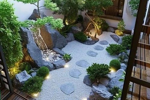 Mẫu tiểu cảnh giếng trời trong nhà đẹp ngất ngây