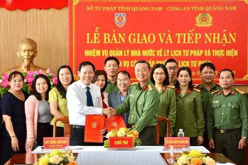 Công an tỉnh Quảng Nam tiếp nhận nhiệm vụ quản lý nhà nước về lý lịch tư pháp