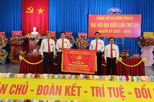 Xã Vĩnh Trạch tổ chức Đại hội đại biểu Đảng bộ xã, nhiệm kỳ 2025 - 2030