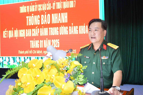 Cục Hậu cần - Kỹ thuật Quân khu 7 thông báo nhanh kết quả Hội nghị Trung ương Đảng khóa XIII