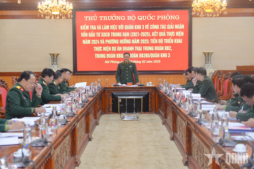 Thượng tướng Vũ Hải Sản: Quân khu 3 cần quyết liệt hơn nữa trong giải ngân vốn đầu tư xây dựng cơ bản
