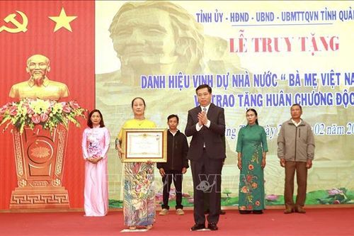 Quảng Trị: Truy tặng danh hiệu vinh dự Nhà nước 'Bà mẹ Việt Nam Anh hùng'