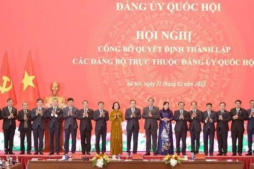 Công bố quyết định thành lập các Đảng bộ trực thuộc Đảng ủy Quốc hội