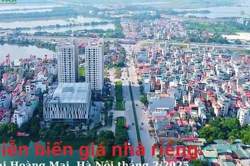 Diễn biến giá nhà riêng tại Hoàng Mai, Hà Nội tháng 2/2025