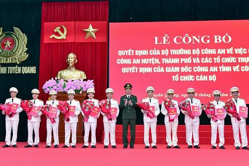 Công an tỉnh Tuyên Quang thực hiện sắp xếp, tổ chức lại bộ máy