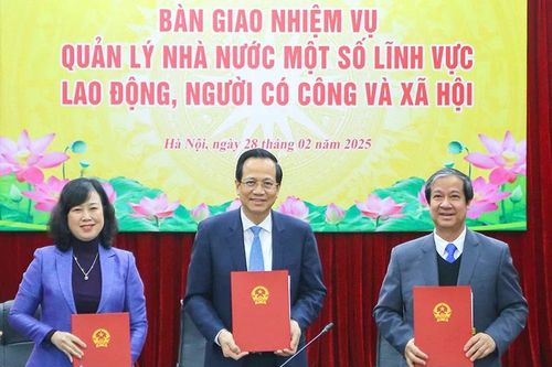Bàn giao nhiệm vụ quản lý nhà nước một số lĩnh vực lao động, người có công và xã hội