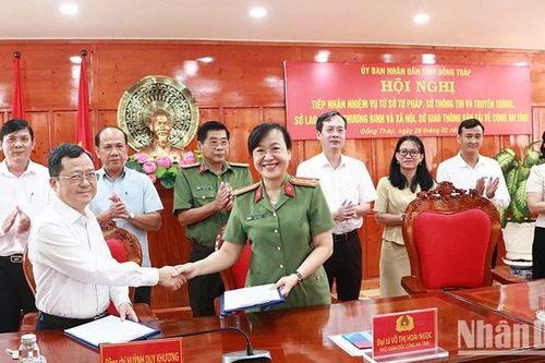 Công an tỉnh Đồng Tháp tiếp nhận nhiệm vụ mới từ các sở, ngành