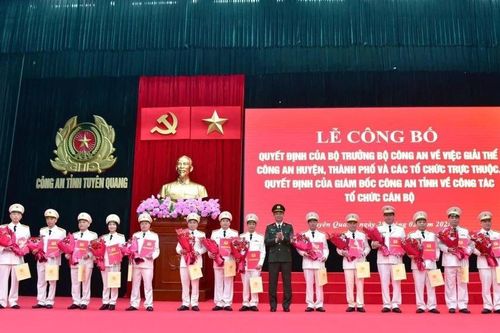 Tuyên Quang: Giải thể 7 cơ quan Công an cấp huyện, thành phố