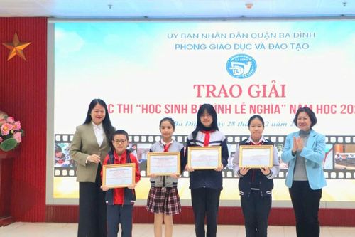 Trao 57 giải tại cuộc thi 'học sinh Ba Đình lễ nghĩa'