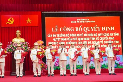 Thái Bình: Quyết định giải thể công an huyện, thành phố từ ngày 1/3/2025