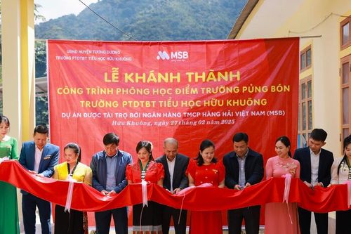 Khánh thành 4 phòng học mới do MSB tài trợ tại điểm Trường Pủng Bón, Nghệ An