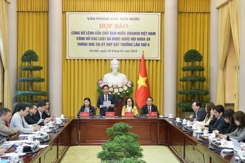 Công bố Lệnh của Chủ tịch nước về 3 luật vừa được Quốc hội thông qua