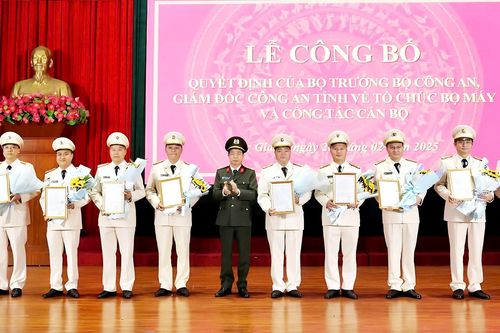 1.084 cán bộ, chiến sĩ Công an tỉnh Bắc Giang nhận nhiệm vụ mới