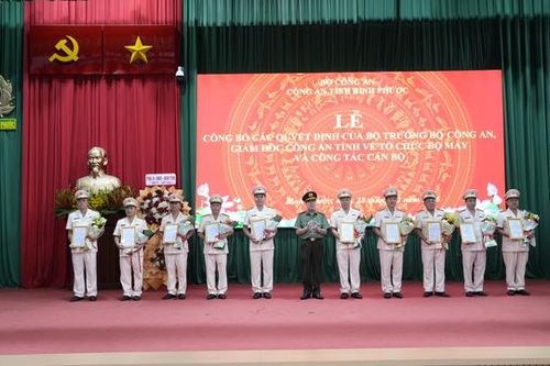Công an Bình Phước giải thể cấp huyện, thành phố