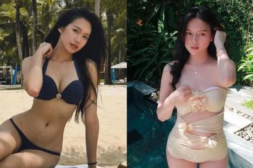 'Chiêu bài' khoe dáng nóng bỏng tinh tế của vợ Đoàn Văn Hậu và vợ Thành Chung