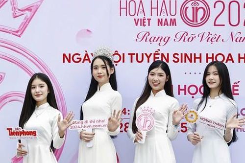 Nhan sắc tinh khôi của dàn nữ sinh tại Ngày hội tuyển sinh Hoa hậu Việt Nam 2024