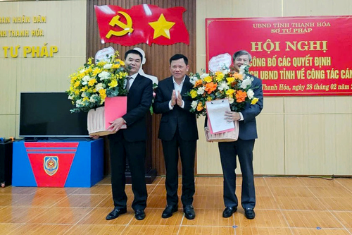 Đồng chí Mai Xuân Bình giữ chức Giám đốc Sở Tư pháp Thanh Hóa