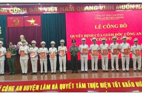 Lâm Đồng: Công bố giải thể công an cấp huyện