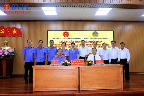 VKSND tỉnh An Giang ký kết Quy chế phối hợp giải quyết án