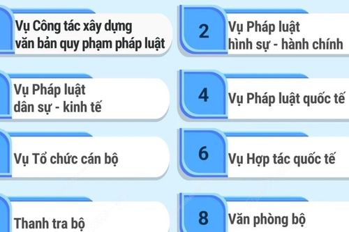 Chi tiết về cơ cấu tổ chức của Bộ Tư pháp