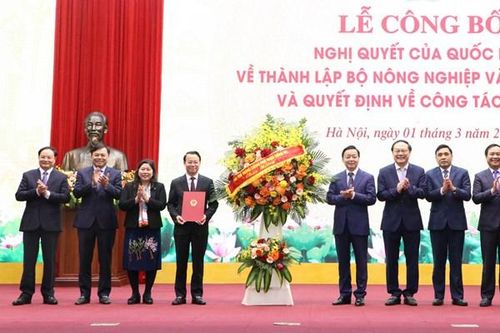 Công bố Nghị quyết về thành lập Bộ Nông nghiệp và Môi trường