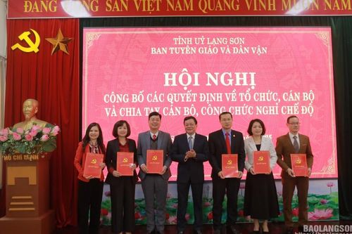 Ban Tuyên giáo và Dân vận Tỉnh ủy công bố quyết định về công tác cán bộ