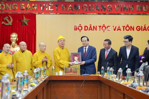 Lãnh đạo GHPGVN thăm, chúc mừng tân Bộ trưởng Bộ Dân tộc và Tôn giáo Đào Ngọc Dung