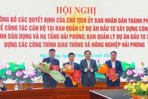 Hải Phòng: Bổ nhiệm lãnh đạo Ban Quản lý dự án đầu tư xây dựng công trình dân dụng và hạ tầng