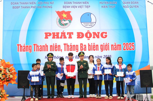 Tuổi trẻ Bộ đội Biên phòng thành phố Hải Phòng phát động 'Tháng Thanh niên, Tháng Ba biên giới'