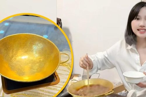 Cô gái ăn lẩu trong chiếc nồi bằng vàng 2,4 tỷ đồng gây xôn xao