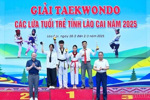 Bế mạc Giải Taekwondo các lứa tuổi trẻ tỉnh Lào Cai năm 2025