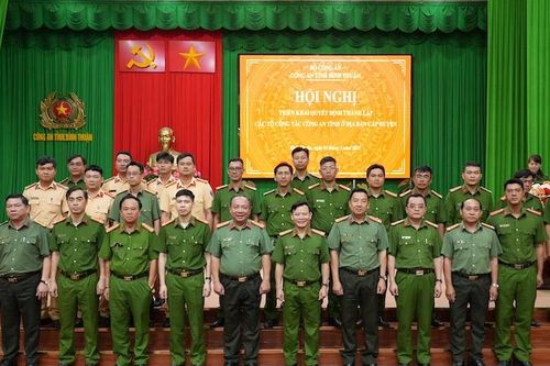 Công an Bình Thuận lập 9 tổ công tác sau khi giải thể cấp huyện