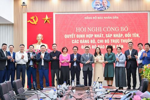 Công bố các quyết định hợp nhất, sáp nhập, đổi tên các Đảng bộ, Chi bộ trực thuộc Báo Nhân Dân