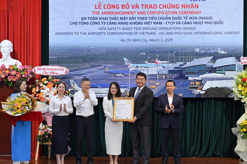 IATA trao chứng nhận an toàn khai thác mặt đất cho ACV và sân bay Phú Quốc