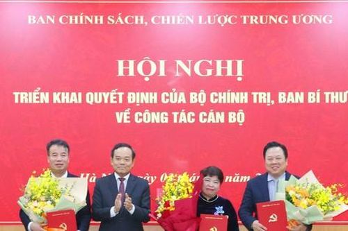 Ban Chính sách, chiến lược Trung ương có ba tân Phó trưởng ban